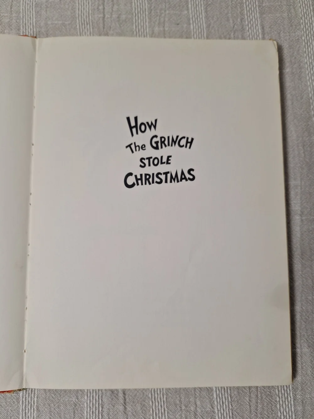 How the Grinch Stole Christmas HC by Dr. Seuss 1st Edition Later Printing 1957